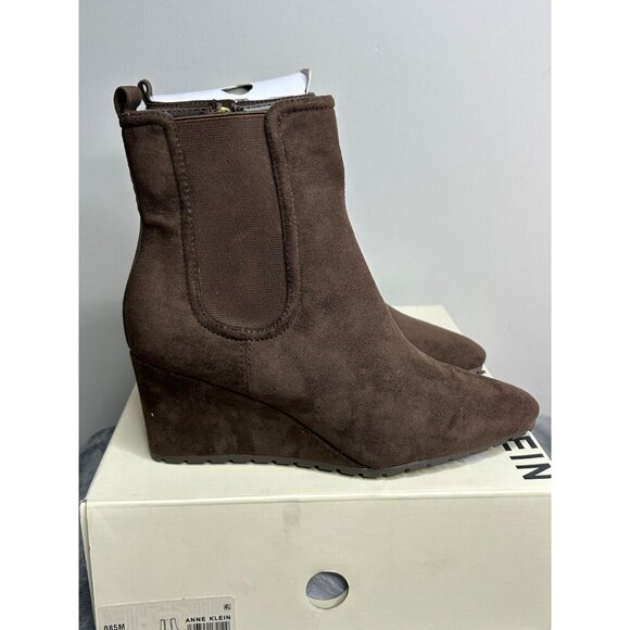 Anne Klein Women's Viki Wedge Bootie Brown sz 8.5M - Picture 3 of 7
